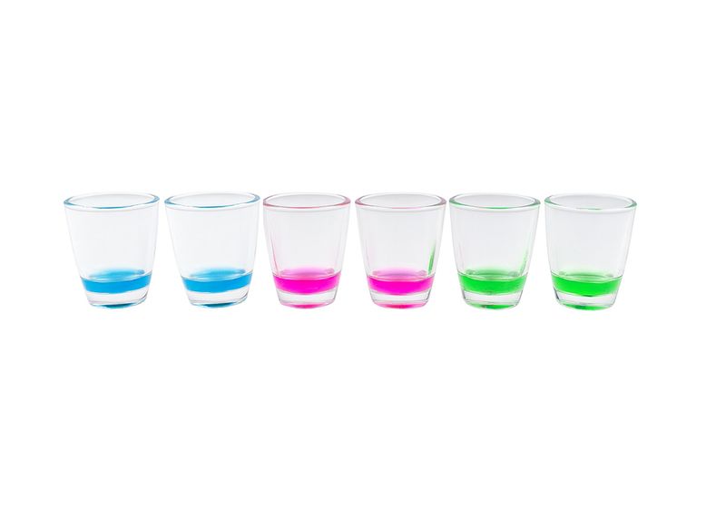 Neon Base Shot Glass Set - 6-Pack