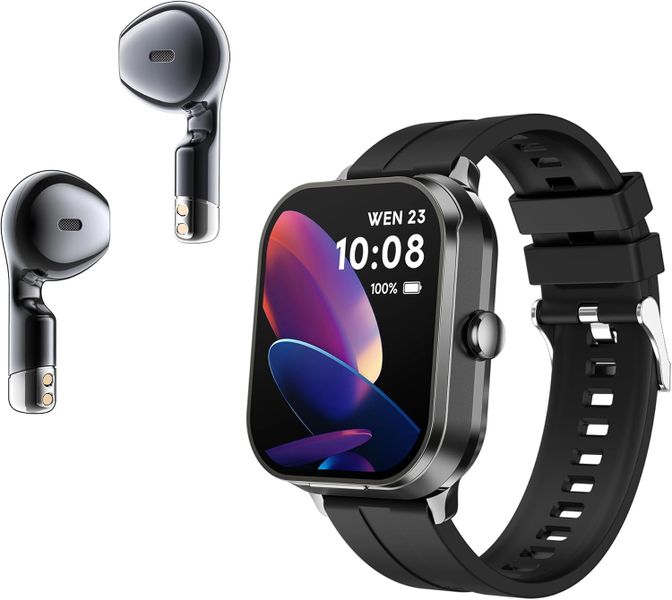 Smart Watch with Earbuds,2 in 1 Build-in TWS Wireless BT5.0 Earphone
