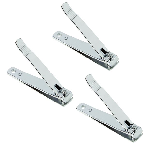 x3 Stainless Steel Professional Nail Clippers - Silver