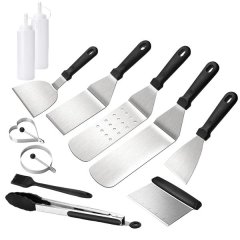 Bbq Griddle Stainless steel Grill utensil set - 12 Pieces