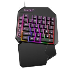 RGB One-Handed Gaming Keyboard - 40 Keys Ergonomic Portable Keypad-T19