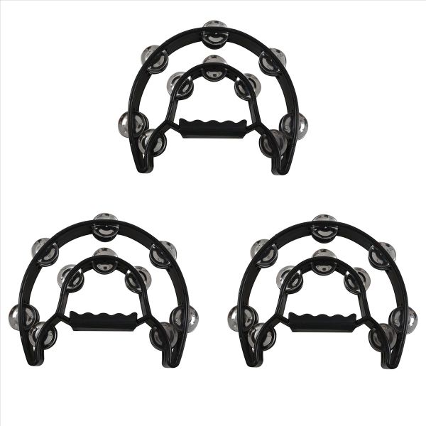 Double Half Moon Music Tambourine Percussion Tamborine Drum Durable