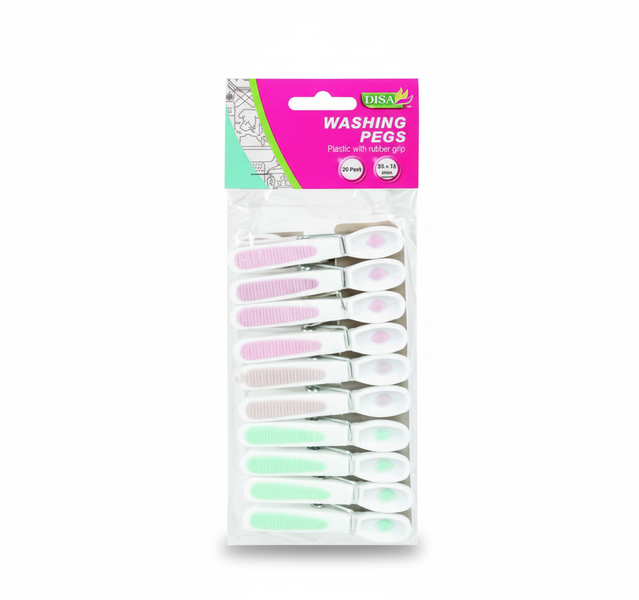 Disa Plastic Washing Pegs 83mm 20 Piece