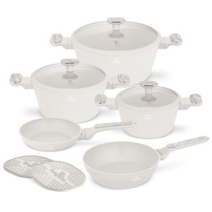 Berlinger Haus 10-Piece Titan Pro Coating Cookware Set - Sahara Marble