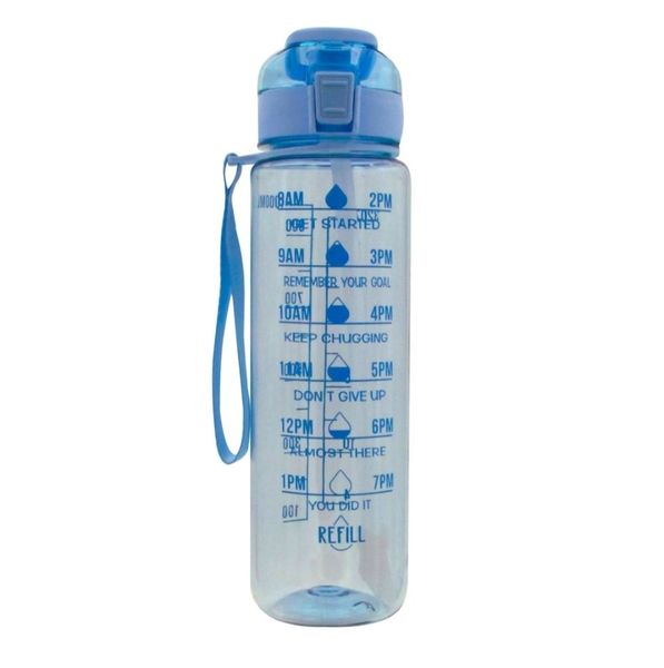 Motivational Water Bottle with Straw - 1L