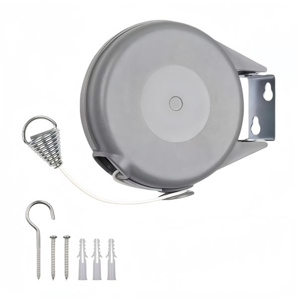 Retractable Clothesline,15M,Bear Up To 30 Lbs Weight