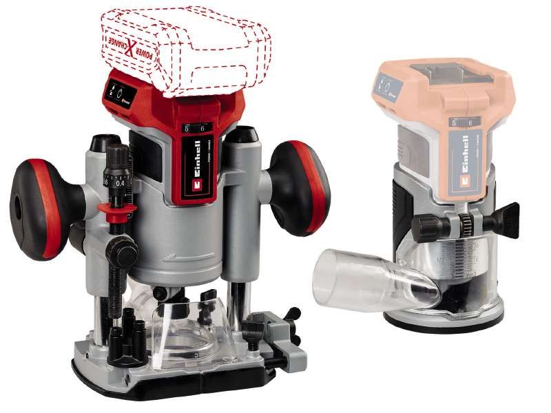 EINHELL - Cordless Router /Palm Router TP-RO 18 Set Li BL - (Battery Not Included) Incl. Bag