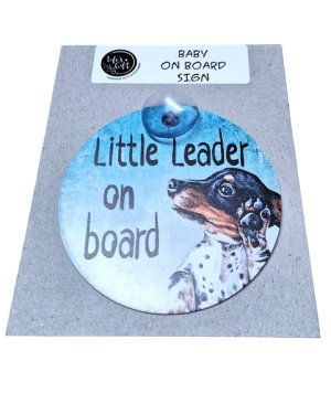 Baby On Board Sign - Little Leaders on Board with Duchshund