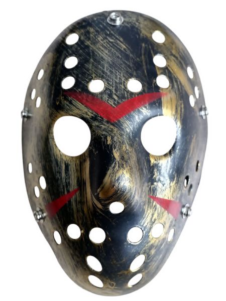 Friday The 13th Jason Hockey Mask Brushed Gold