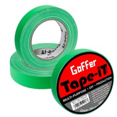 Tape-iT 3 Pack of Green Gaffer Tape Roll 24mm x 25m | Ti2425GG3