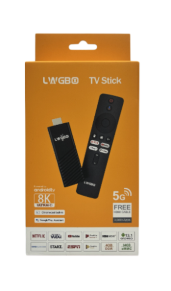 Android TV Stick 8K Ultra HD 5G WiFi Streaming Device with Google Assistant