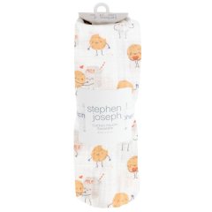 Stephen Joseph Muslin Blankets Individual Milk &amp; Cookies