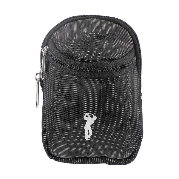 Mini Golf Ball Waist Bag Nylon Black