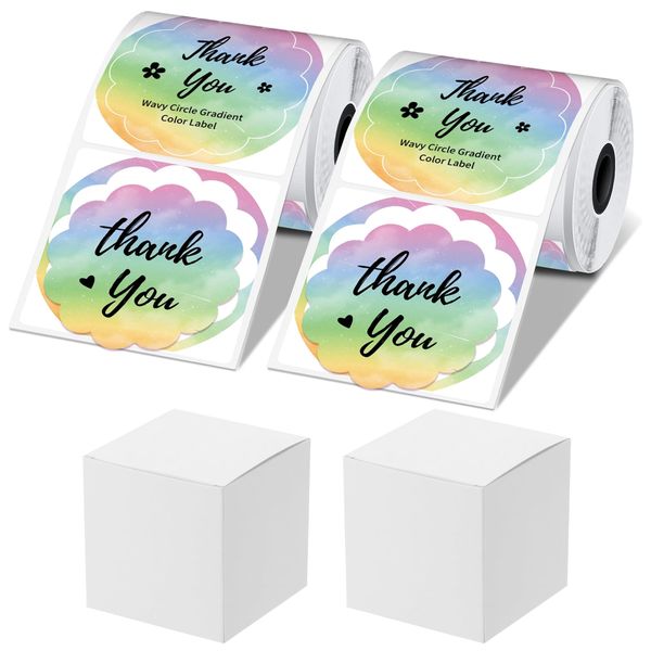 2 Roll 50 x 50mm Dreamy Colorful Thermal Labels Sticker (140 Sheets/Roll