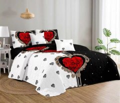 Heart Quilted Bedspread Set - 5 Piece