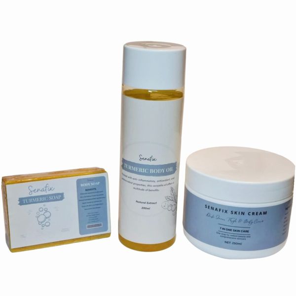 Senafix Turmeric Skin Combo - Soap Oil &amp; Cream