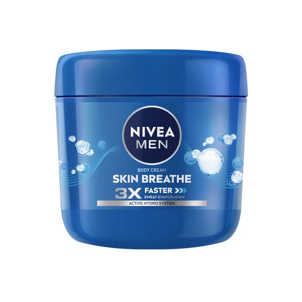 NIVEA MEN Skin Breathe Body Cream with Active Hydro System, 400ml