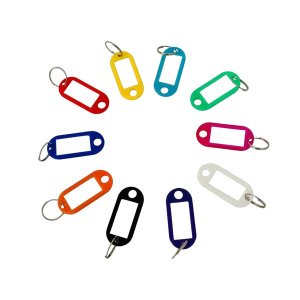 Soft Type Plastic Key Ring Tags 10 Colors