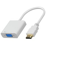 White Premium High-Definition HDMI to VGA Converter Cable
