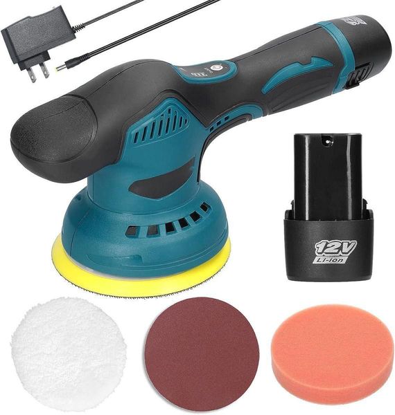 12V Cordless Orbital Sander &amp; Car Polisher Kit with Rechargeable Battery
