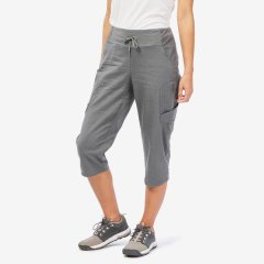 Quechua Women's Cropped Hiking Trousers - NH500 - Grey