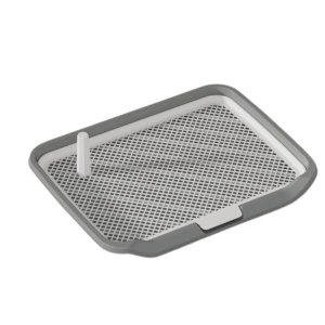 Dog Toilet Tray With Removable Mesh &amp; Grid 66cm - Grey