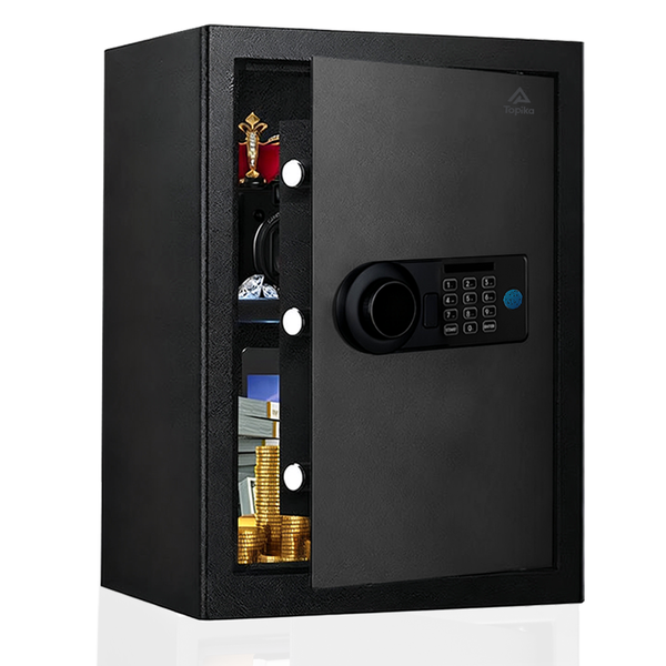 Topika Fireproof Safe Box for Documents Jewellery Cash 1.8 Cu Ft Steel Safe