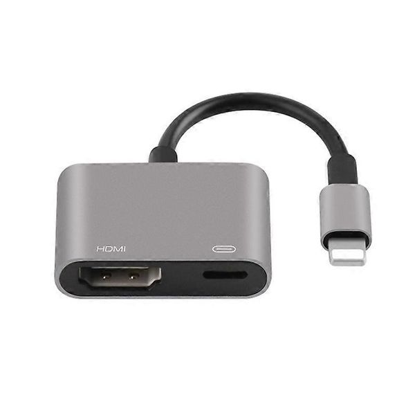 Lightning To HDMI Converter &amp; PD Charging Port Stable Full HD 1080P Video