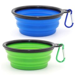 QYNIAL 2-Pack Collapsible Travel Bowls With Carabiners