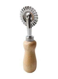 Stainless Steel Dough Cutter With Wooden Handle - Silver/Brown