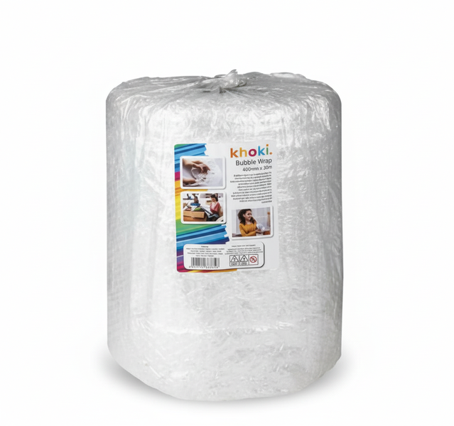 Khoki Bubble Wrap Roll 400mm x 30m for Shipping and Moving - 2 Pack