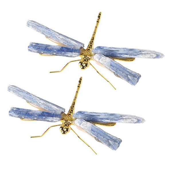 Kyanite Dragonfly Figurine Crystal Stone Crafts a