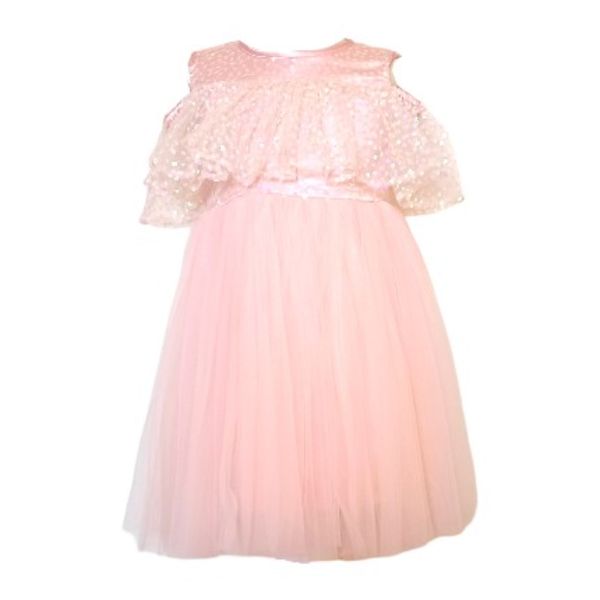 Girls Peach Princess Dress