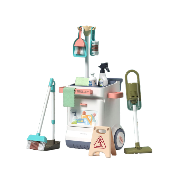Kids Cleaning Cart Playset for Toddlers