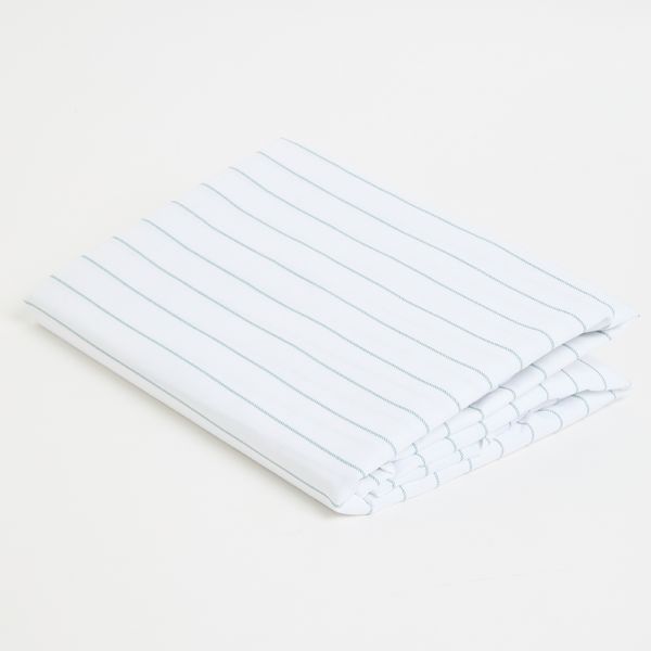 George &amp; Mason - Herringbone Stripe Tablecloth - White/Sage