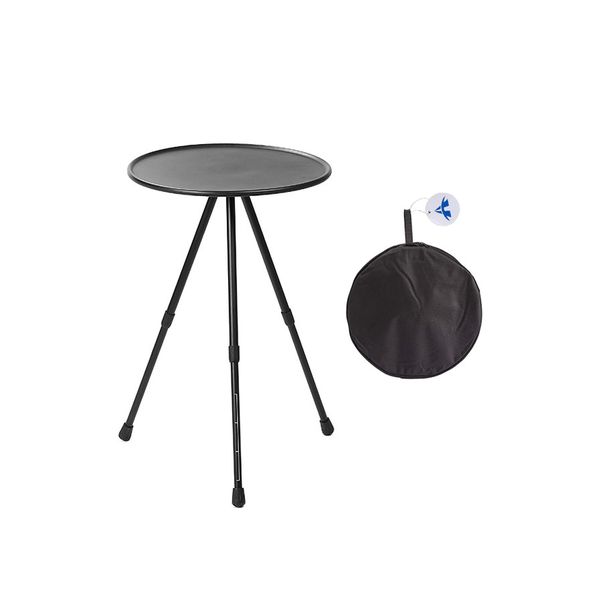Outdoor Adjustable Table Round Camping Table Picnic Table with Storage Bag