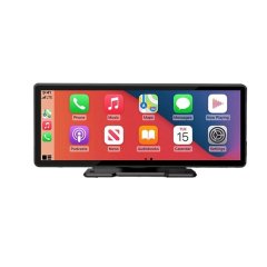10.26" Portable CarPlay Screen - Wireless, Dual 720P Cameras, IPS Display
