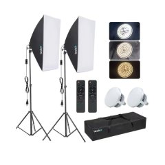 400W 3 Color LED Studio Softbox Light Kit