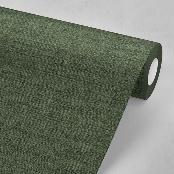 Robin Sprong Easy to Apply DIY Wallpaper Rolls in Darkish Green
