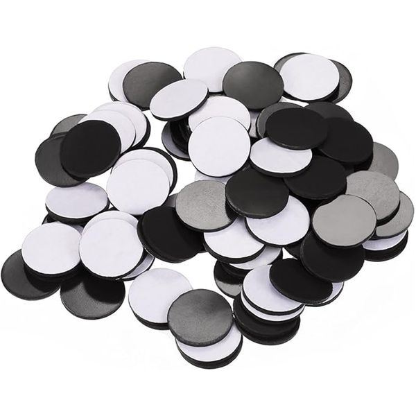 100PCS DIY Flexible rubber magnets round magnets with adhesive backing.