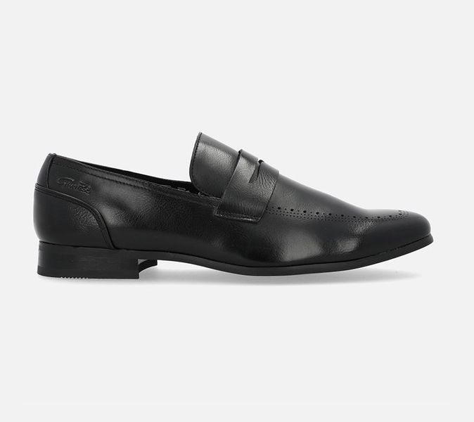 Gino Paoli Memphis Mens Black Slip On Mens Formal Shoes