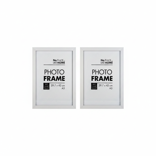 No Place Like Home A3 White MDF Picture Frame for Certificates - 2 Pack