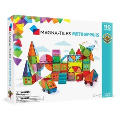 Magna-Tiles - Magnetic Construction Set - Metropolis Set - 110 Piece