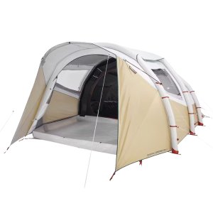 Quechua Inflatable Camping Tent - Air Seconds 5.2 F&amp;B, 5-Person, 2-Beds