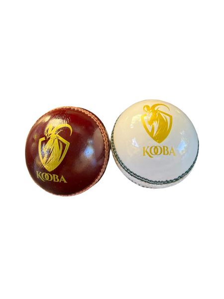 Kooba Cricket Ball -Sport and Fitness - Red and White Ball - 156g - 4 Piece