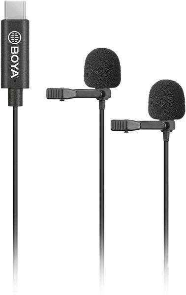 BOYA BY-M3D Dual USB Type-C Lavalier Microphone