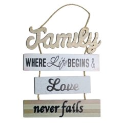 ZY-1954-F Wooden Wall Hang Decor - 31cm