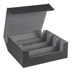 1800+ Card Deck Case for Trading Cards, Magnetic Card Storage Gray