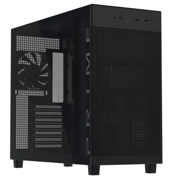 ASUS PRIME Computer Case AP303 TG Black ATX Tempered Glass Gaming PC Case
