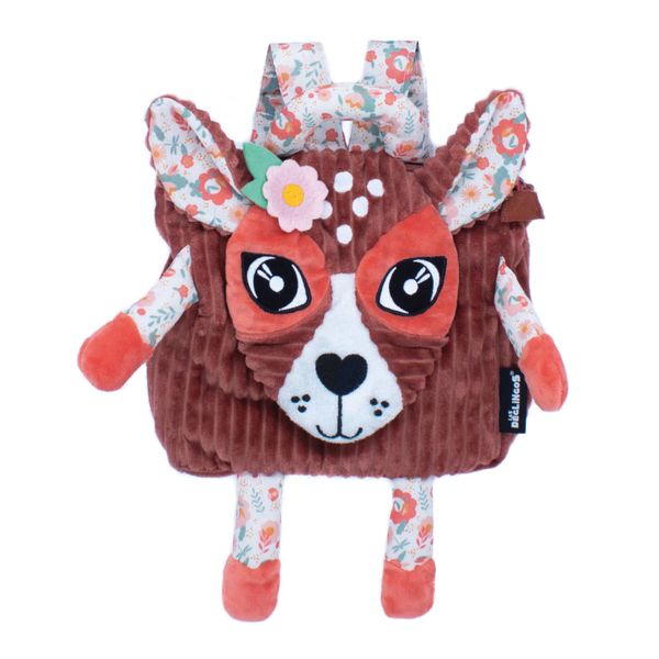 Les Deglingos Toddler Backpack Deer - 25cm